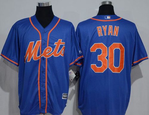 Mets #30 Nolan Ryan Blue New Cool Base Alternate Home Stitched MLB Jersey - Click Image to Close